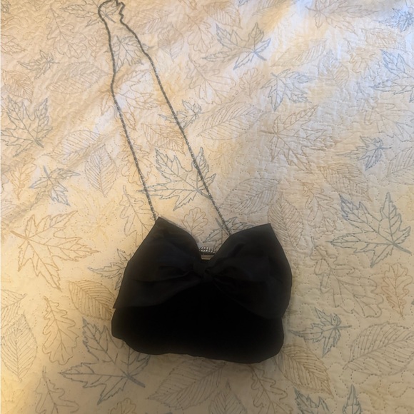 Neiman Marcus Black Bow Clutch - Picture 1 of 5